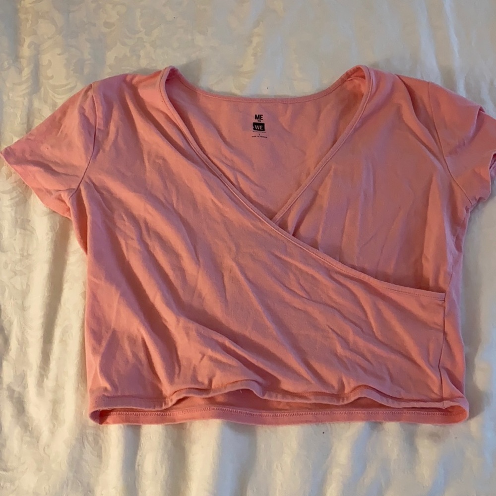 PacSun Me to We pink Surplice shirt size L